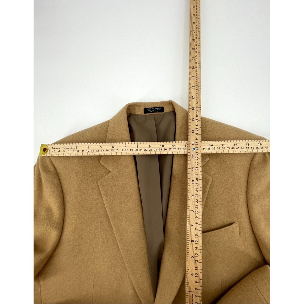 Vintage Botany 500 Blazer Mens Tan 100% Camel Hair Retro Notch Lapel 2 Button - Picture 8 of 12